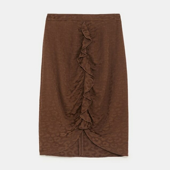 Zara | Skirts | Zara Animal Print Jacquard Skirt | Poshmark